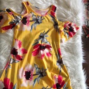 Girls cold shoulder dress